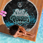 Port Adelaide Power Beach Blanket Urban Graffiti Street Art - Bold Abstract Spray Paint