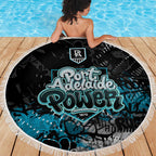 Port Adelaide Power Beach Blanket Urban Graffiti Street Art - Bold Abstract Spray Paint