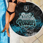 Port Adelaide Power Beach Blanket Urban Graffiti Street Art - Bold Abstract Spray Paint