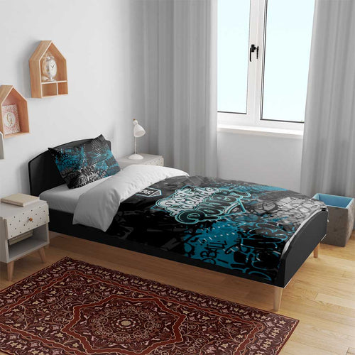 Port Adelaide Power Bedding Set Urban Graffiti Street Art - Bold Abstract Spray Paint