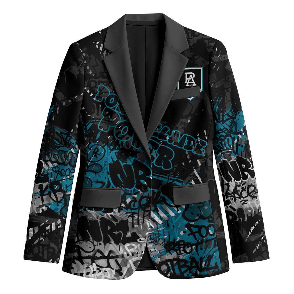 Port Adelaide Power Blazer Urban Graffiti Street Art - Bold Abstract Spray Paint