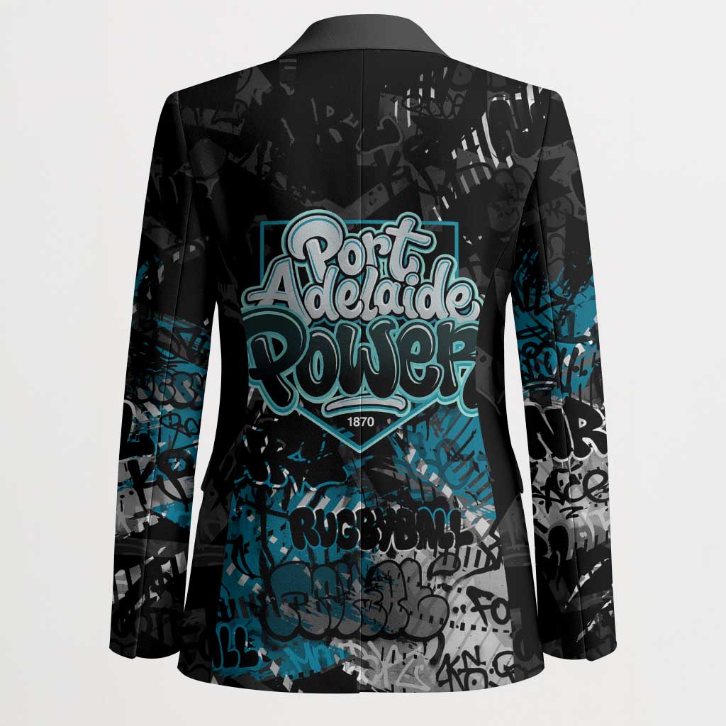 Port Adelaide Power Blazer Urban Graffiti Street Art - Bold Abstract Spray Paint