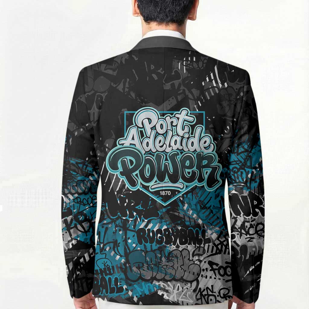 Port Adelaide Power Blazer Urban Graffiti Street Art - Bold Abstract Spray Paint
