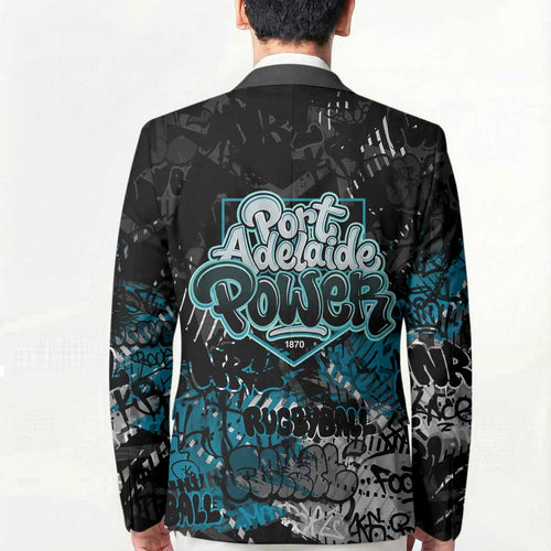 Port Adelaide Power Blazer Urban Graffiti Street Art - Bold Abstract Spray Paint