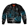 Port Adelaide Power Bomber Jacket Urban Graffiti Street Art - Bold Abstract Spray Paint