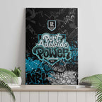 Port Adelaide Power Canvas Wall Art Urban Graffiti Street Art - Bold Abstract Spray Paint