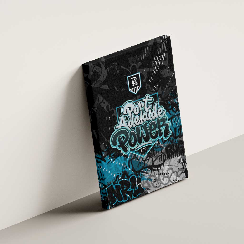 Port Adelaide Power Canvas Wall Art Urban Graffiti Street Art - Bold Abstract Spray Paint