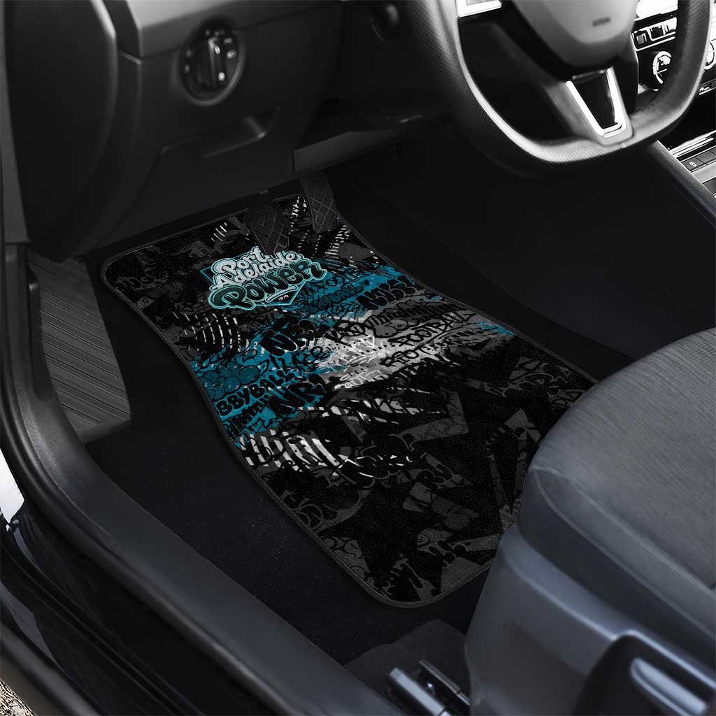 Port Adelaide Power Car Mats Urban Graffiti Street Art - Bold Abstract Spray Paint