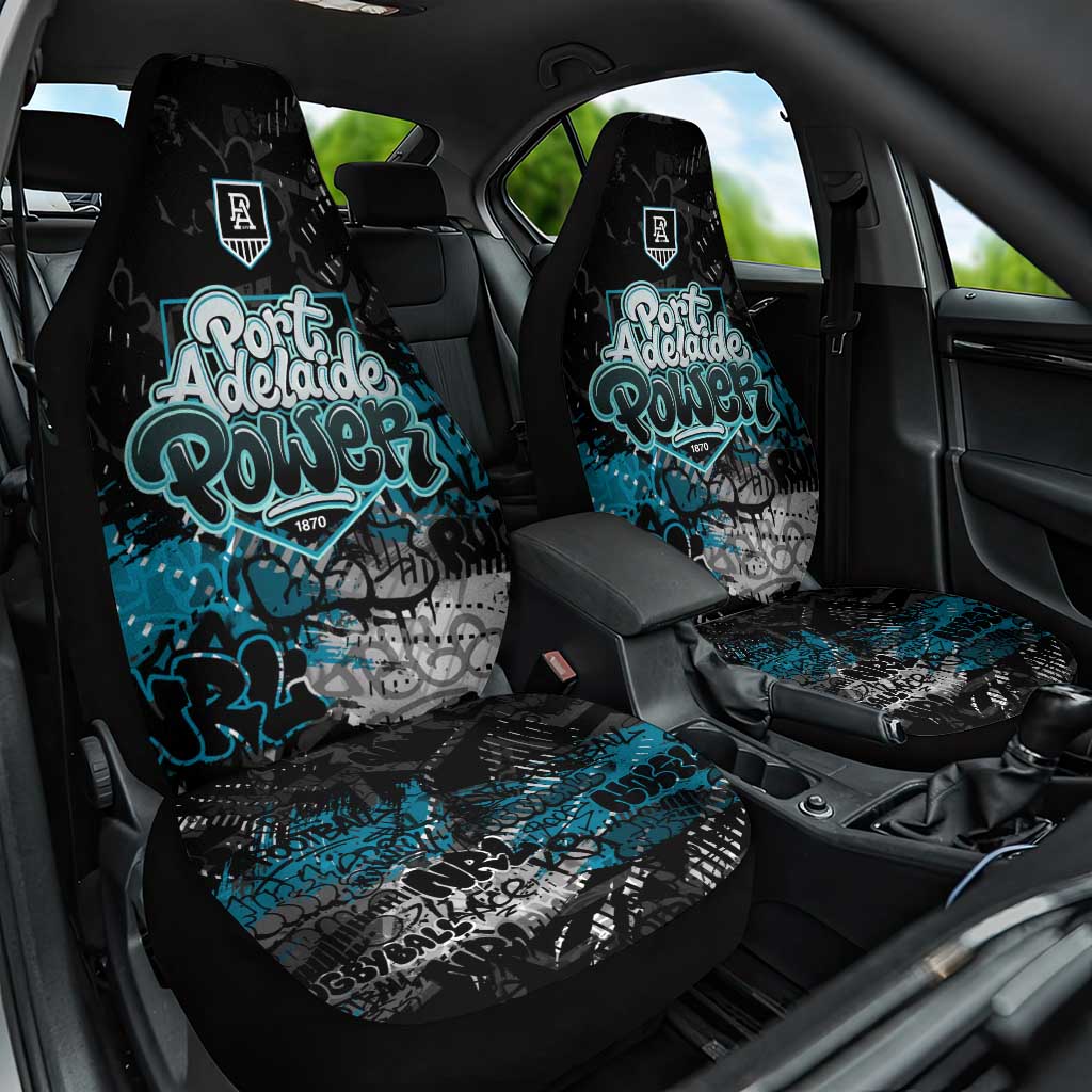 Port Adelaide Power Car Seat Cover Urban Graffiti Street Art - Bold Abstract Spray Paint