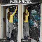 Port Adelaide Power Door Cover Urban Graffiti Street Art - Bold Abstract Spray Paint