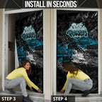 Port Adelaide Power Door Cover Urban Graffiti Street Art - Bold Abstract Spray Paint