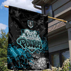 Port Adelaide Power Garden Flag Urban Graffiti Street Art - Bold Abstract Spray Paint