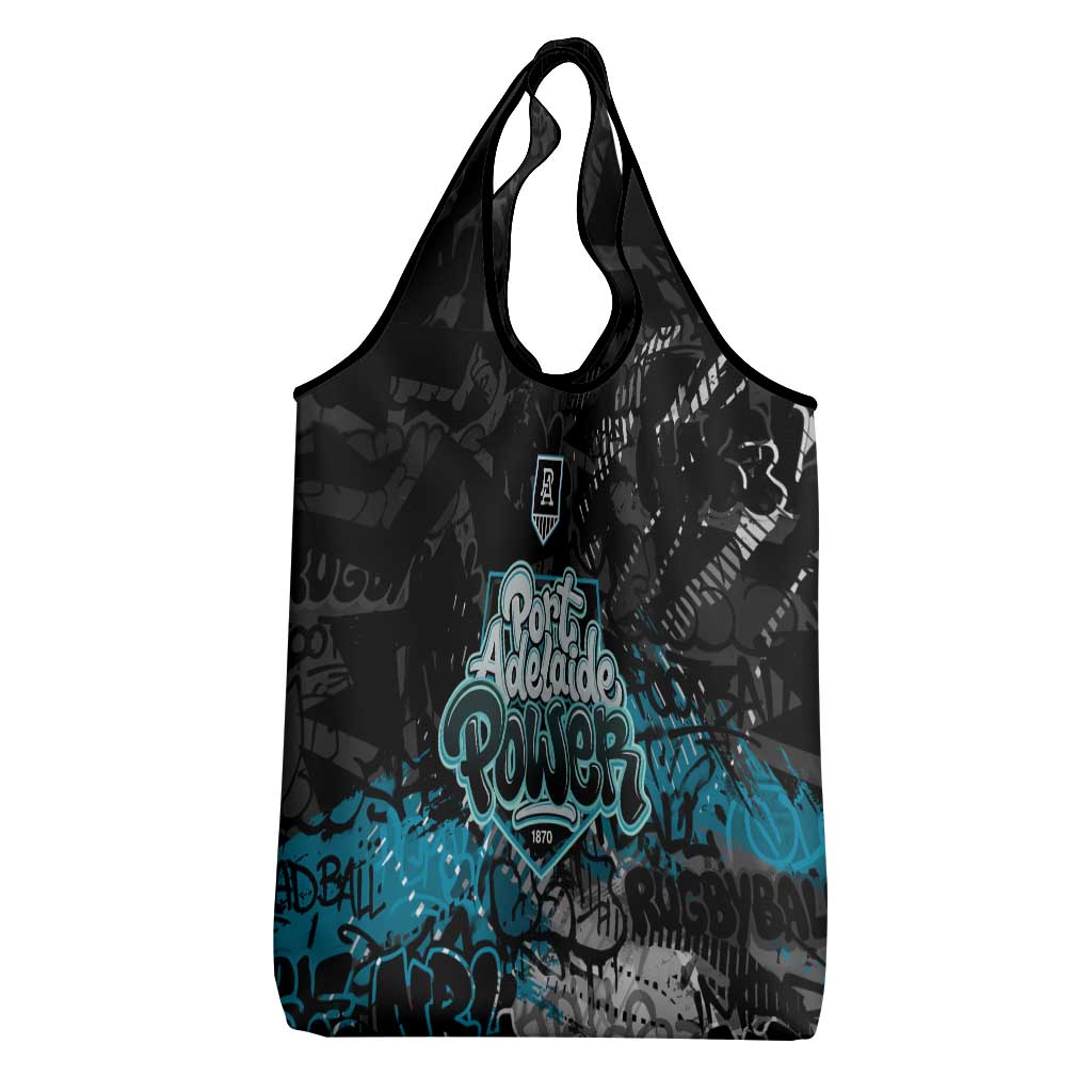 Port Adelaide Power Grocery Bag Urban Graffiti Street Art - Bold Abstract Spray Paint