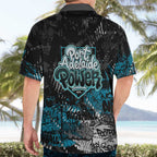 Port Adelaide Power Hawaiian Shirt Urban Graffiti Street Art - Bold Abstract Spray Paint