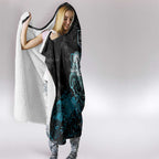 Port Adelaide Power Hooded Blanket Urban Graffiti Street Art - Bold Abstract Spray Paint