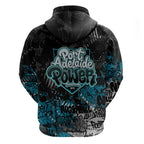 Port Adelaide Power Hoodie Urban Graffiti Street Art - Bold Abstract Spray Paint