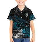 Port Adelaide Power Kid Hawaiian Shirt Urban Graffiti Street Art - Bold Abstract Spray Paint