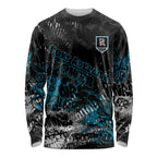 Port Adelaide Power Long Sleeve Shirt Urban Graffiti Street Art - Bold Abstract Spray Paint