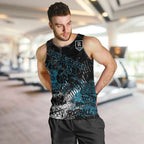 Port Adelaide Power Men Tank Top Urban Graffiti Street Art - Bold Abstract Spray Paint