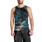 Port Adelaide Power Men Tank Top Urban Graffiti Street Art - Bold Abstract Spray Paint