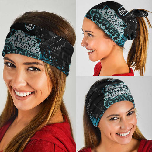 Port Adelaide Power Neck Gaiter Urban Graffiti Street Art - Bold Abstract Spray Paint