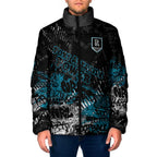Port Adelaide Power Padded Jacket Urban Graffiti Street Art - Bold Abstract Spray Paint