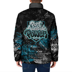 Port Adelaide Power Padded Jacket Urban Graffiti Street Art - Bold Abstract Spray Paint