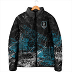 Port Adelaide Power Padded Jacket Urban Graffiti Street Art - Bold Abstract Spray Paint