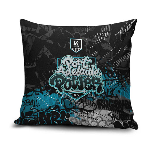 Port Adelaide Power Pillow Cover Urban Graffiti Street Art - Bold Abstract Spray Paint
