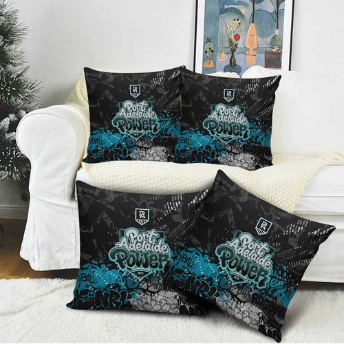 Port Adelaide Power Pillow Cover Urban Graffiti Street Art - Bold Abstract Spray Paint