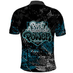 Port Adelaide Power Polo Shirt Urban Graffiti Street Art - Bold Abstract Spray Paint