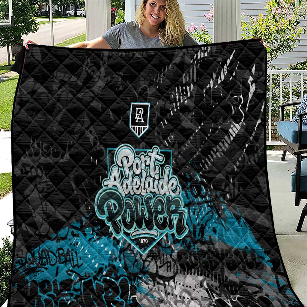 Port Adelaide Power Quilt Urban Graffiti Street Art - Bold Abstract Spray Paint