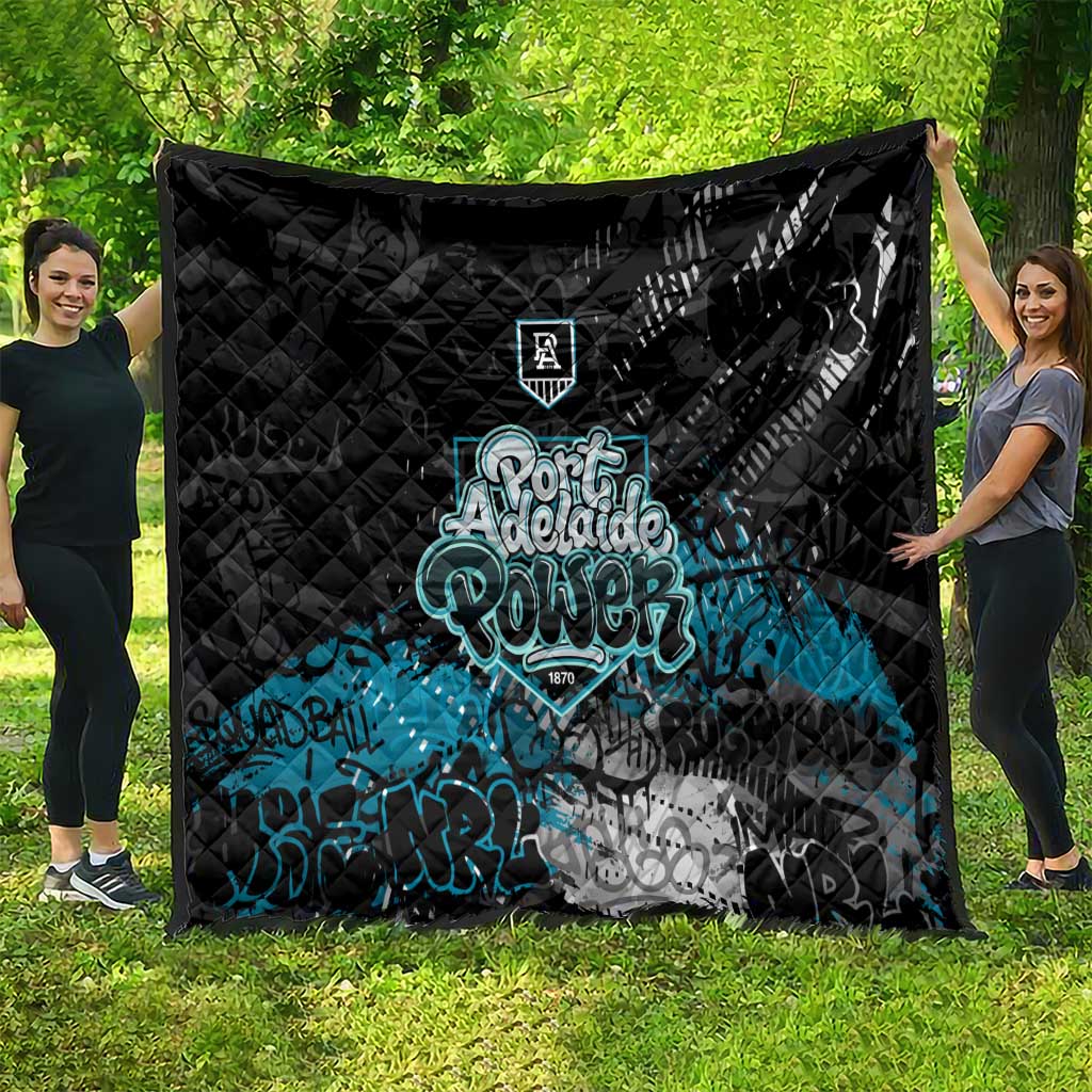 Port Adelaide Power Quilt Urban Graffiti Street Art - Bold Abstract Spray Paint