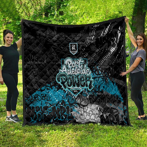 Port Adelaide Power Quilt Urban Graffiti Street Art - Bold Abstract Spray Paint