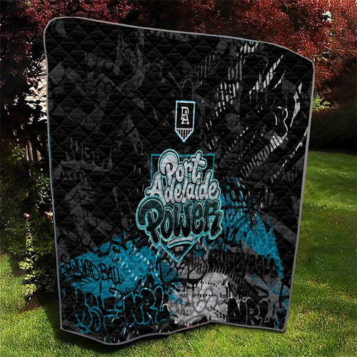 Port Adelaide Power Quilt Urban Graffiti Street Art - Bold Abstract Spray Paint