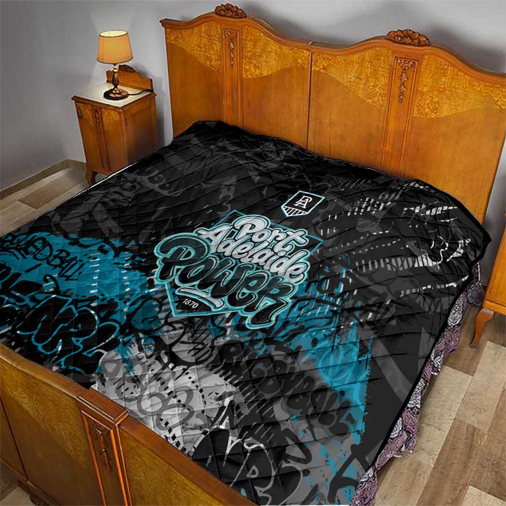 Port Adelaide Power Quilt Urban Graffiti Street Art - Bold Abstract Spray Paint