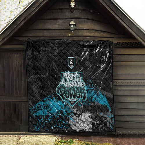 Port Adelaide Power Quilt Urban Graffiti Street Art - Bold Abstract Spray Paint