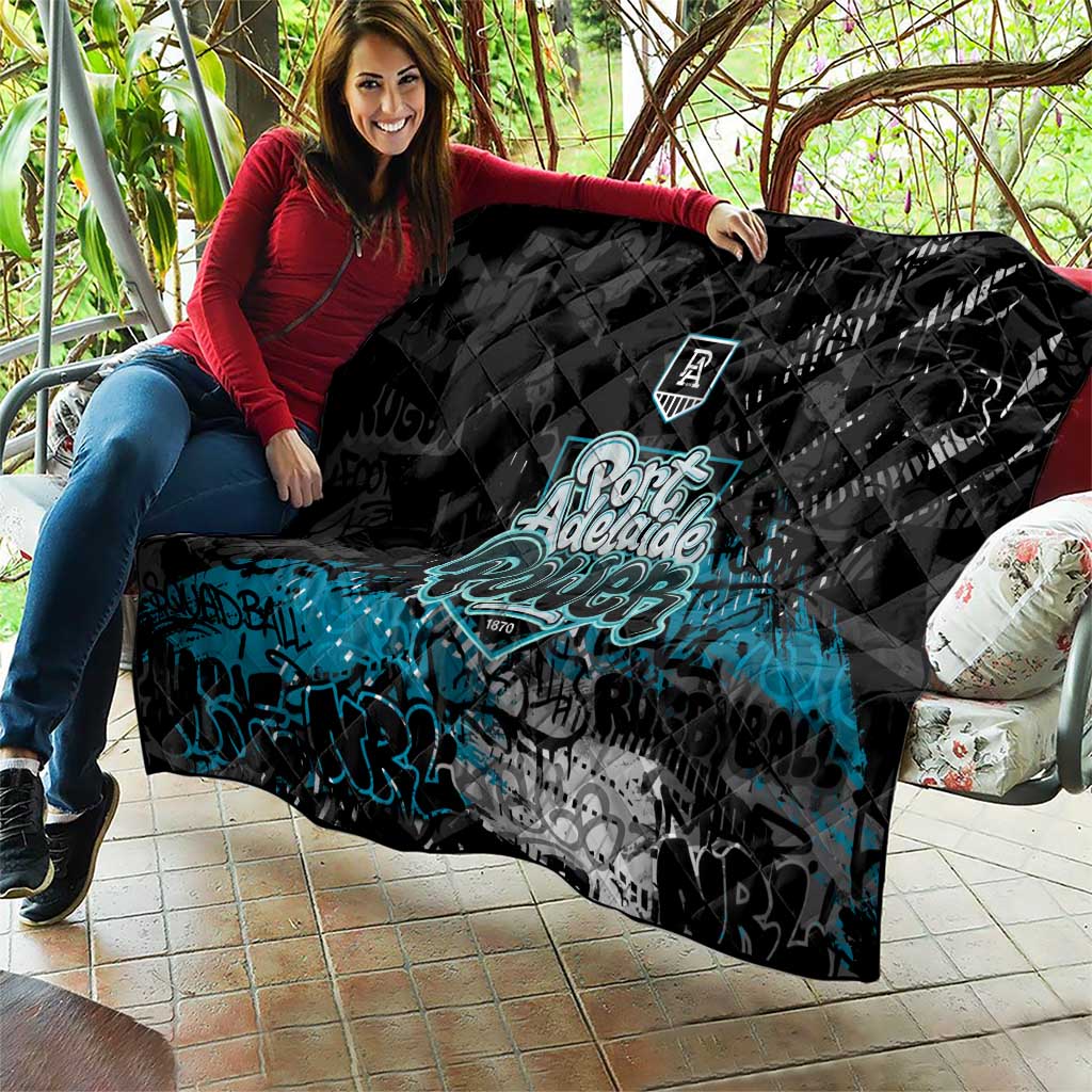 Port Adelaide Power Quilt Urban Graffiti Street Art - Bold Abstract Spray Paint