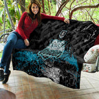 Port Adelaide Power Quilt Urban Graffiti Street Art - Bold Abstract Spray Paint