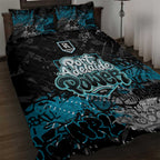 Port Adelaide Power Quilt Bed Set Urban Graffiti Street Art - Bold Abstract Spray Paint