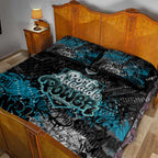 Port Adelaide Power Quilt Bed Set Urban Graffiti Street Art - Bold Abstract Spray Paint
