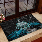 Port Adelaide Power Rubber Doormat Urban Graffiti Street Art - Bold Abstract Spray Paint