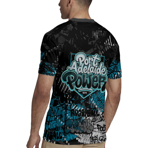 Port Adelaide Power Rugby Jersey Urban Graffiti Street Art - Bold Abstract Spray Paint