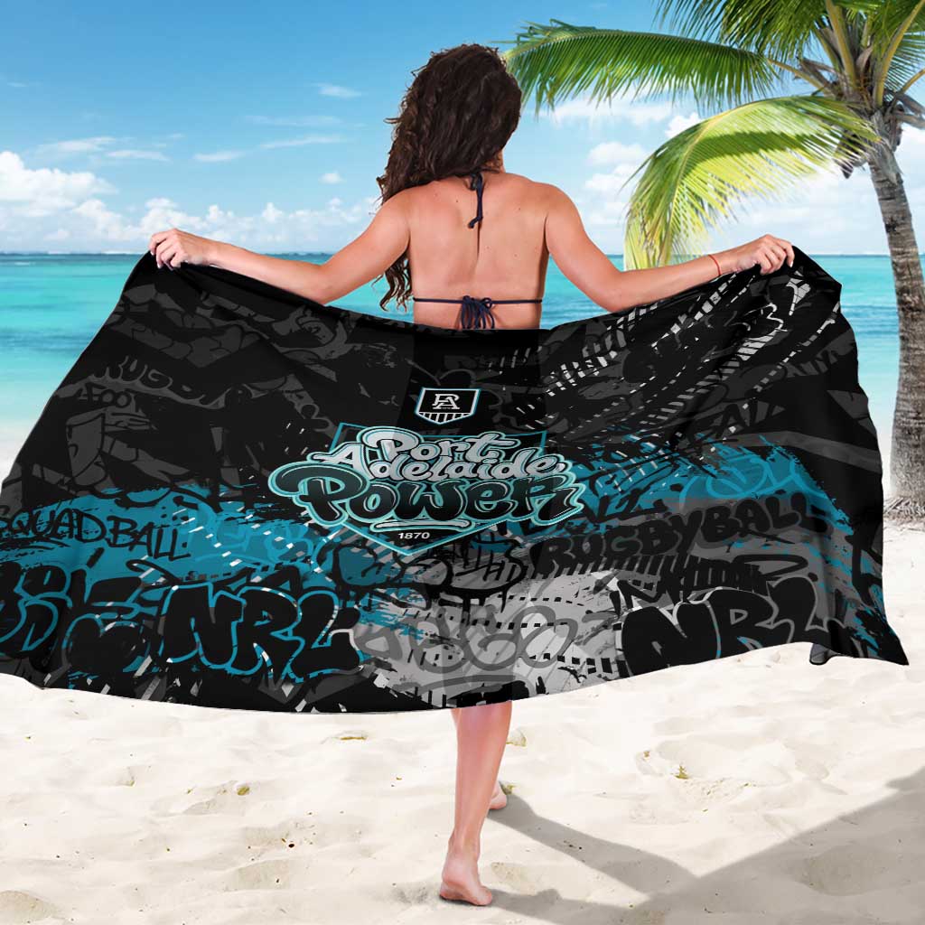 Port Adelaide Power Sarong Urban Graffiti Street Art - Bold Abstract Spray Paint