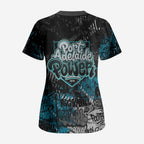 Port Adelaide Power Scrub Top Urban Graffiti Street Art - Bold Abstract Spray Paint