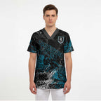 Port Adelaide Power Scrub Top Urban Graffiti Street Art - Bold Abstract Spray Paint