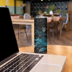 Port Adelaide Power Skinny Tumbler Urban Graffiti Street Art - Bold Abstract Spray Paint