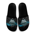 Port Adelaide Power Slide Sandals Urban Graffiti Street Art - Bold Abstract Spray Paint