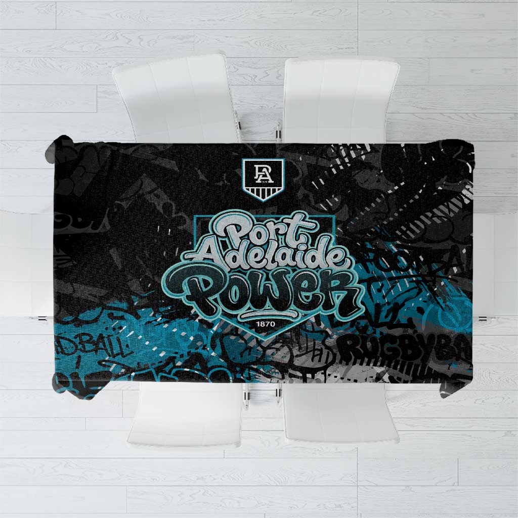 Port Adelaide Power Tablecloth Urban Graffiti Street Art - Bold Abstract Spray Paint