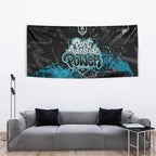 Port Adelaide Power Tapestry Urban Graffiti Street Art - Bold Abstract Spray Paint